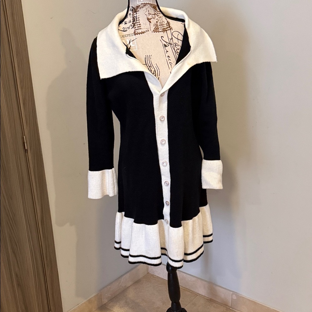 SHEIN Black and White Mini Dress